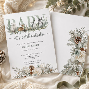 Invitation Bébé il fait froid dehors Animaux d'hiver Baby Sho