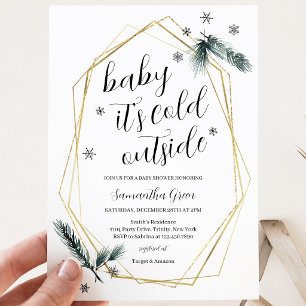 Invitation Bébé Il Fait Froid Dehors Baby Shower