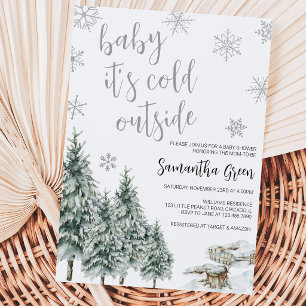 Invitation Bébé il fait froid dehors Baby Shower
