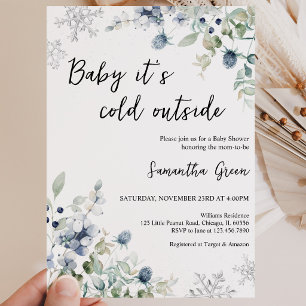 Invitation Bébé il fait froid dehors Baby Shower
