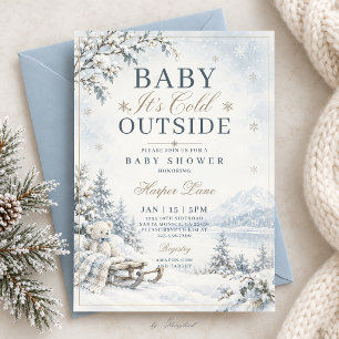 Invitation Bébé, il fait froid dehors Baby Shower