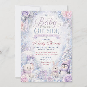 Invitation Bébé il fait froid dehors Baby Shower d'hiver