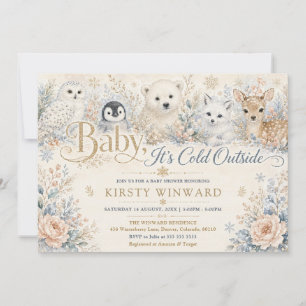 Invitation Bébé il fait froid dehors Baby Shower d'hiver