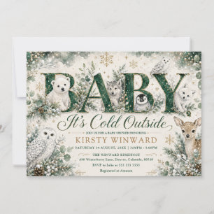 Invitation Bébé il fait froid dehors Baby Shower d'hiver