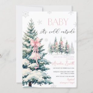 Invitation Bébé il fait froid dehors, Baby shower d'hiver