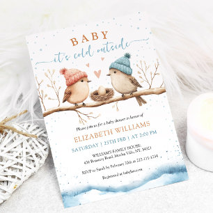 Invitation Bébé il fait froid dehors, Baby Shower d'hiver