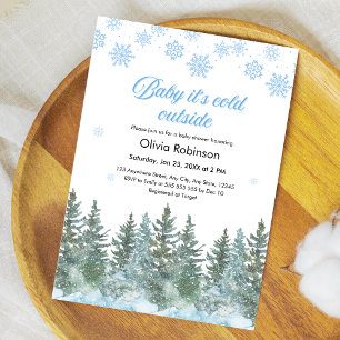 Invitation Bébé il fait froid dehors Baby Shower d'hiver