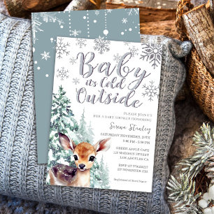 Invitation Bébé il fait froid dehors Baby shower d'hiver
