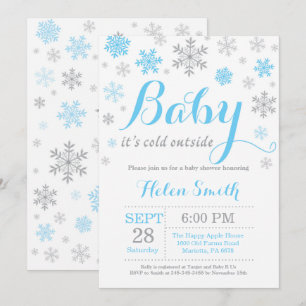Invitation Bébé il fait froid dehors Baby Shower d'hiver