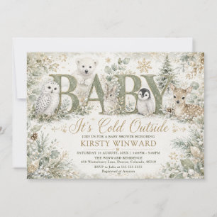 Invitation Bébé il fait froid dehors Baby Shower d'hiver
