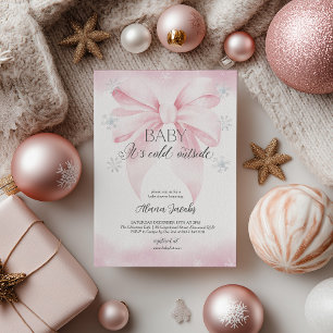 Invitation Bébé il fait froid dehors Baby Shower Noël