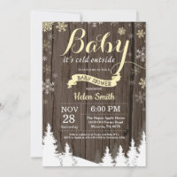Bébé il fait froid dehors Baby Shower rustique d'h
