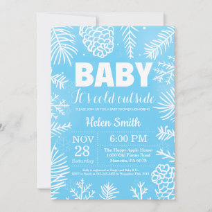 Invitation Bébé il fait froid dehors Fête de bébé garçon d'hi