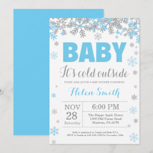 Invitation Bébé il fait froid dehors Fête de bébé garçon d'hi