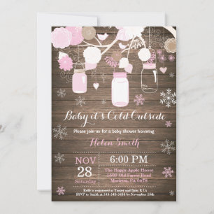 Invitation Bébé il fait froid dehors Fête de bébé hiver Bocal