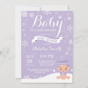 Invitation Bébé il fait froid dehors Fille Baby Shower d'hive