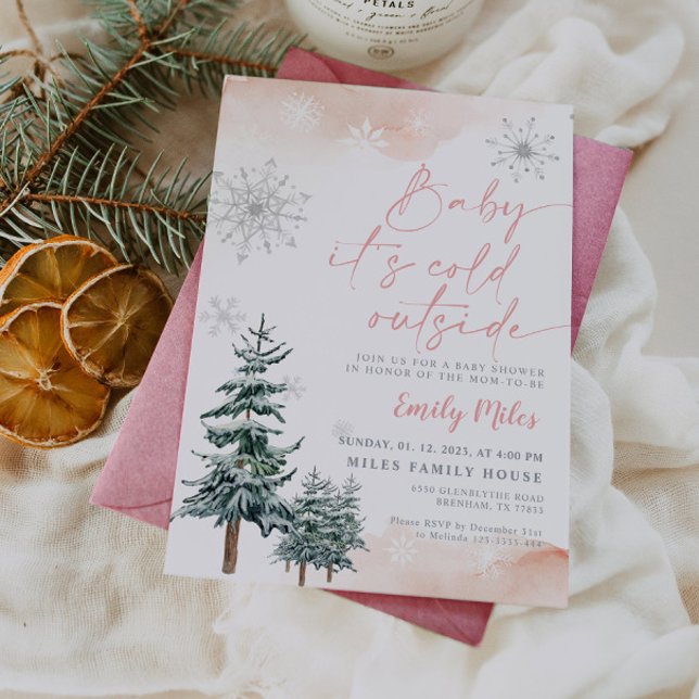 Invitation Bébé il fait froid dehors, hiver Baby shower (Créateur téléchargé)