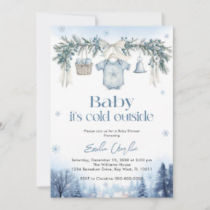 Invitation Bébé il fait froid dehors Linge de bébé garçon Bab