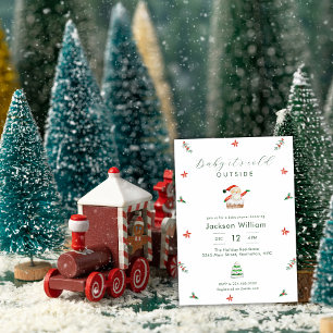 Invitation Bébé il fait froid dehors Santa Fête Prénatale d'H