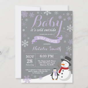 Invitation Bébé il fait froid dehors Shower bébé d'hiver Viol