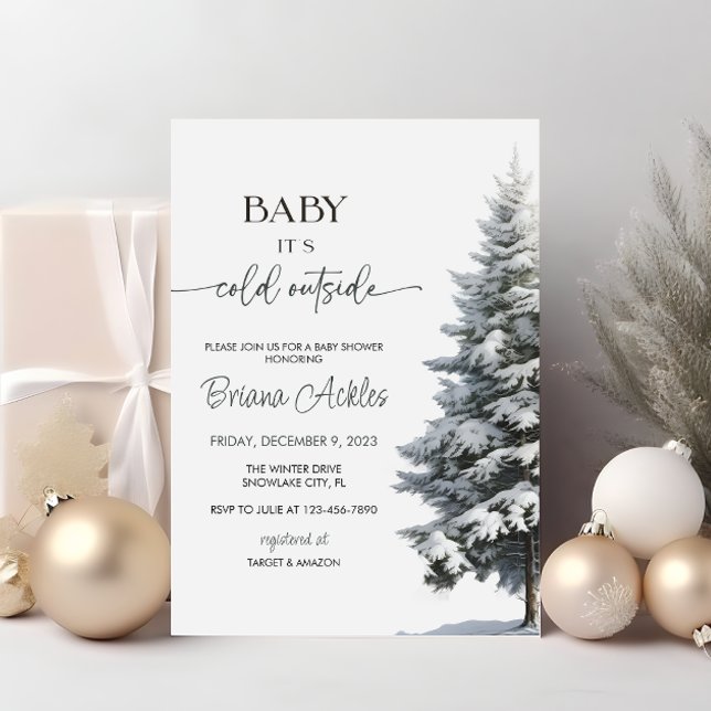 Invitation Bébé il fait froid dehors Shower d'hiver pour bébé (Créateur téléchargé)
