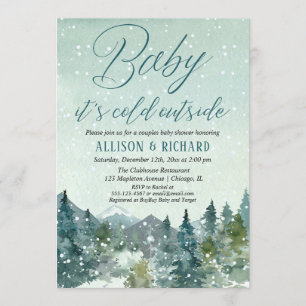 Invitation Bébé, il fait froid en dehors des couples sans dis