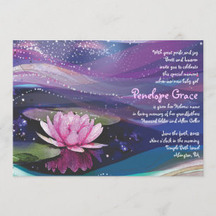 Invitation Bébé juif d'étang de nénuphar appelant