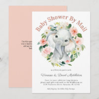 Bébé mignon Eléphant fille Baby shower par courrie