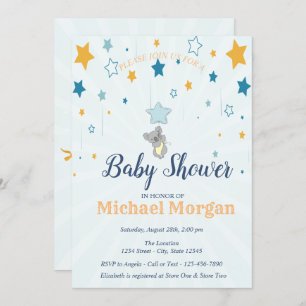 Invitation Bébé mignon, Étoiles