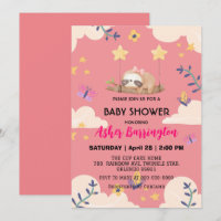 Bébé mignon fleur de papillon paresse baby shower