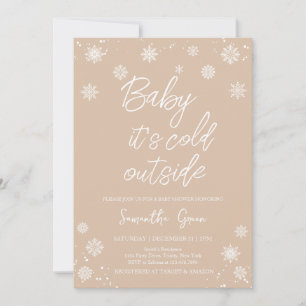 Invitation Bébé minimaliste Il fait froid dehors Baby shower