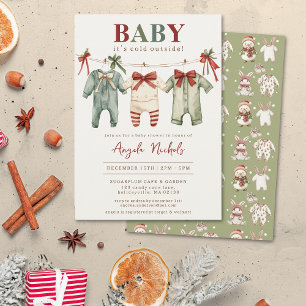 Invitation Bébé moderne Il fait froid à l'extérieur du Baby s