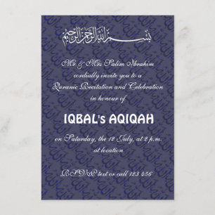 Invitation Bébé musulman Aqiqah