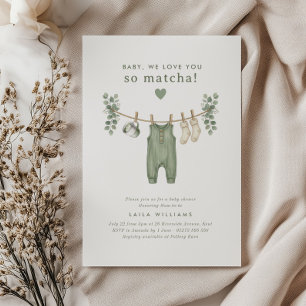 Invitation Bébé, on t'aime tellement Matcha ! 