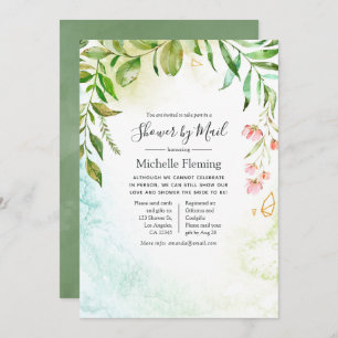 Invitation Bébé ou Fête des mariées en cristal géométrique pa