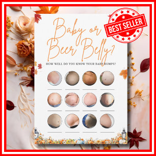 Invitation BÉBÉ OU POITRINE DE BIÈRE Jeu de Baby Shower PETIT