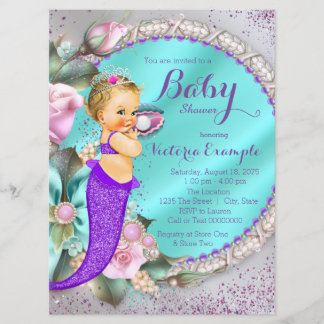 Invitation Bébé sirène Shower