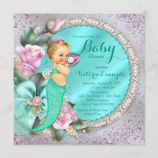 Invitation Bébé sirène Shower