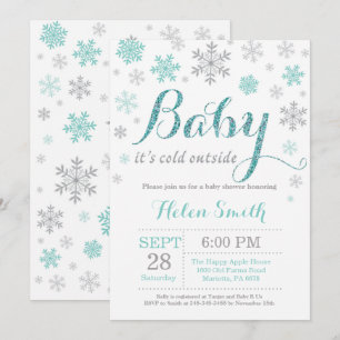 Invitation Bébé son Baby shower froid à l'extérieur de l'hive