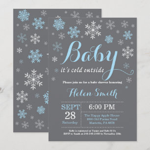 Invitation Bébé son Baby shower froid à l'extérieur de l'hive