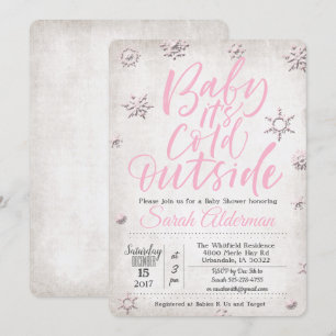 Invitation Bébé son froid à l'extérieur Baby shower Invitatio