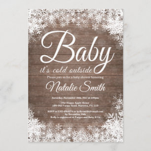 Invitation Bébé son froid à l'extérieur du Baby shower de flo