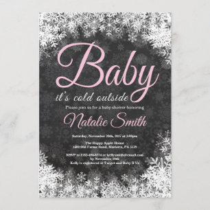 Invitation Bébé son froid à l'extérieur du Baby shower de flo