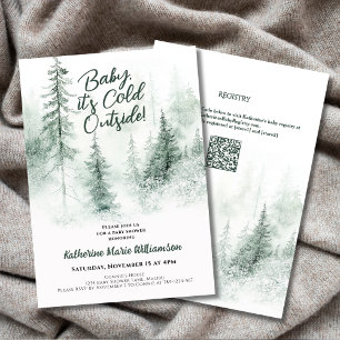 Invitation Bébé son froid à l'extérieur du Baby shower de la 