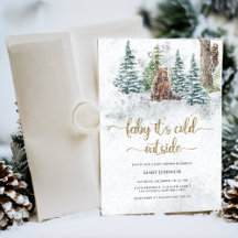 Bébé son froid à l'extérieur du baby shower de l'o