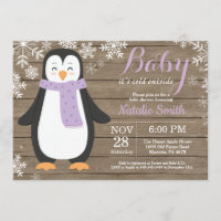 Bébé son froid à l'extérieur du Baby shower de pin