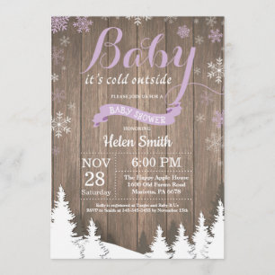 Invitation Bébé son froid à l'extérieur du Baby shower d'hive