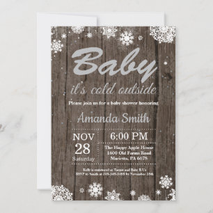 Invitation Bébé son froid à l'extérieur du Baby shower d'hive