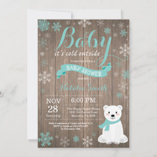 Invitation Bébé son froid à l'extérieur du Baby shower d'hive