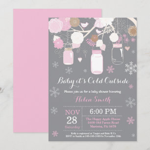 Invitation Bébé son froid à l'extérieur du Baby shower Mason 